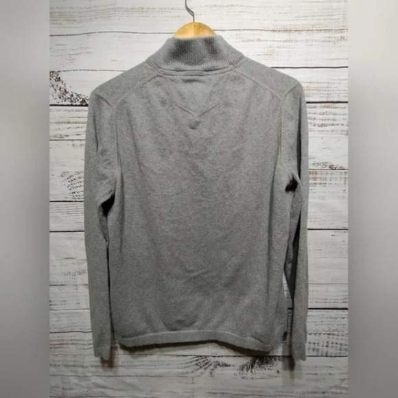 Eddie Bauer 1/4 Zip Heatheted Gray Sweater in Mens size Large Office Casual - Picture 4 of 6